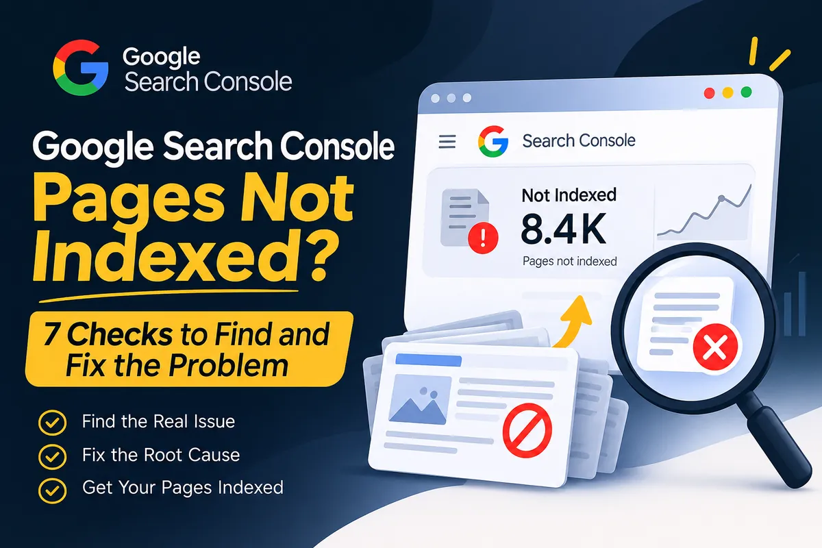 Google Search Console Pages Not Indexed? 7 Fixes (2026)