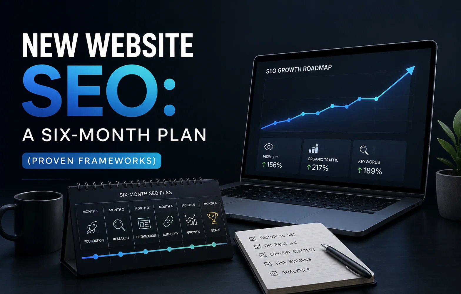 New Website SEO: A Six-Month Plan (Proven Frameworks)