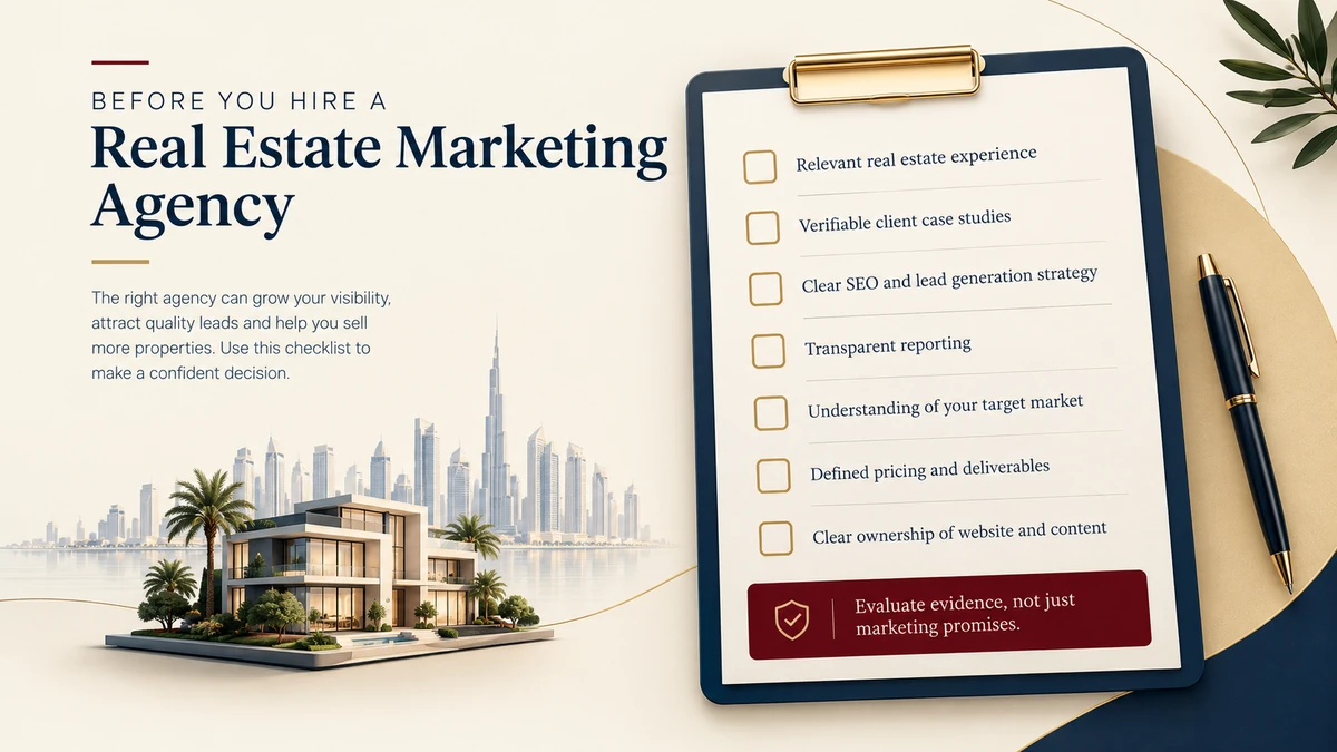 Checklist for choosing a real estate digital marketing agency