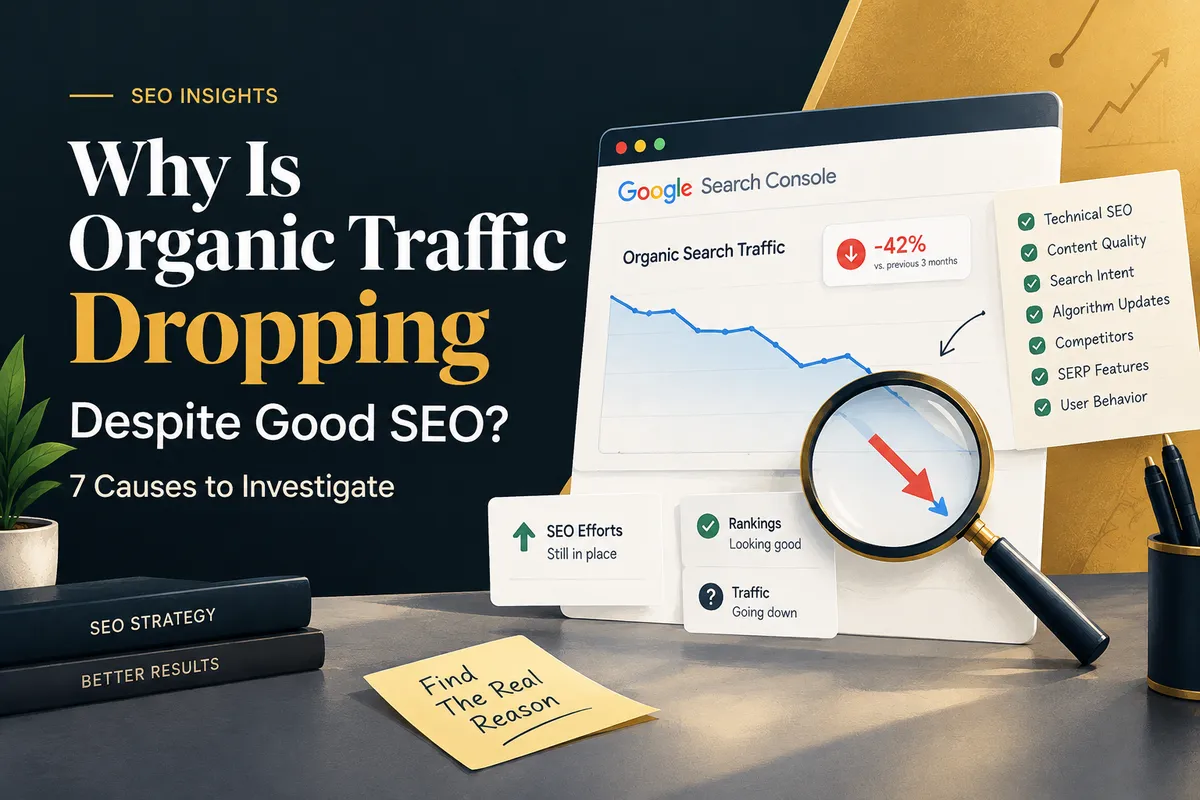 Why Is Organic Traffic Dropping Despite Good SEO? 7 Causes