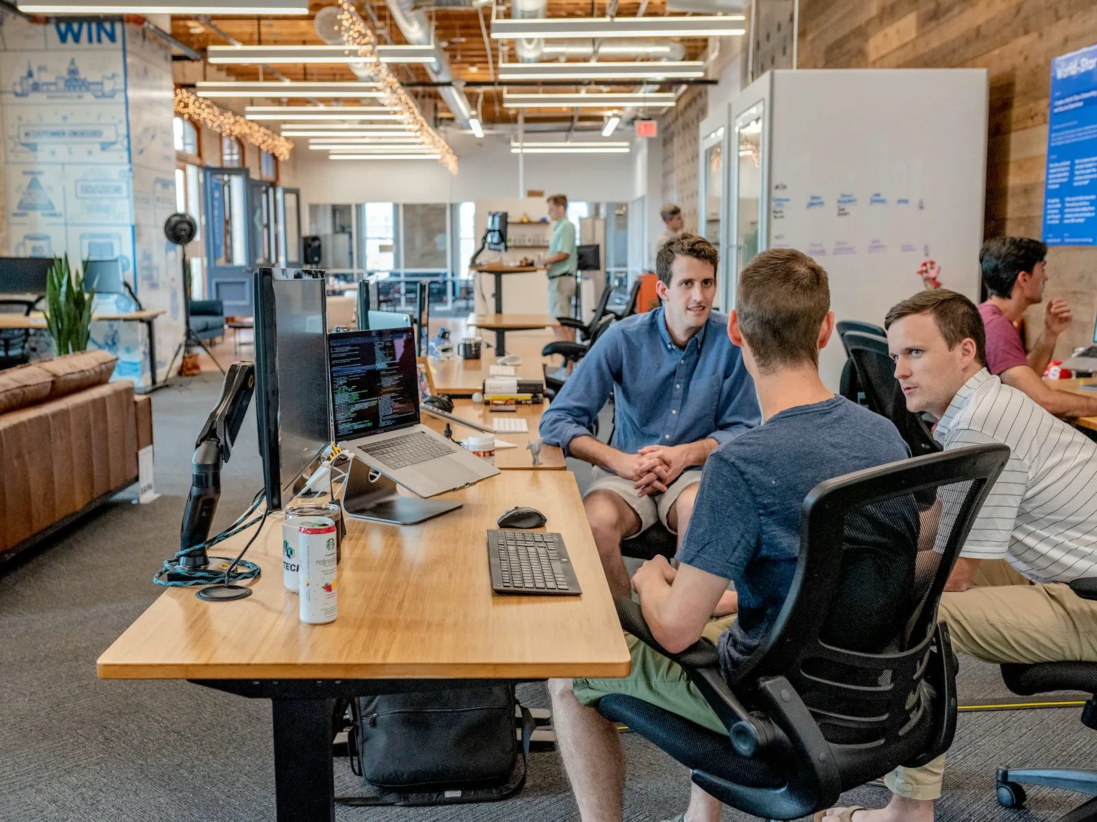 SEO team reviewing analytics together